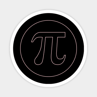 Pink Pi symbol Magnet